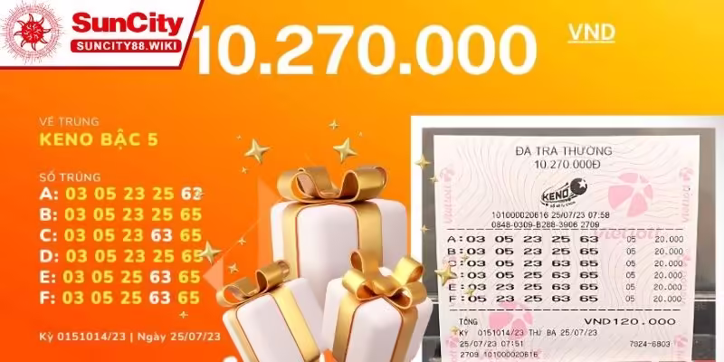 Phần thưởng Keno mang đến lợi nhuận khổng lồ